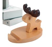 Soporte de madera para teléfono móvil - Soporte creativo para tablet smartphone - Soporte de escritorio natural de madera maciza, diseño antideslizante | práctica solución de soporte con aspecto