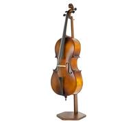 Soporte de madera para violonchelo STRICH con soporte para arco, soporte de suelo resistente, para tamaños 1/2, 1/4, 3/4, 4/4, 1/8 y 7/8, para el hogar y el estudio