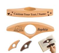 Soporte de Madera Personalizado para Páginas de Pulgar, Abridor de Libros con Anillo para Pulgar, Regalo Ideal para Amantes de Lectura, Perfecto para Familiares Amigos Alumno Maestro