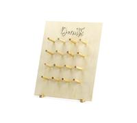 Soporte de madera rústica de donut para comida dulce, fiesta de boda