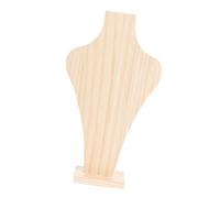 Soporte de madera simple y elegante con forma de maniquí para collares, soporte para joyas, estante para accesorios para uso minorista y doméstico, exhibición grande de collares