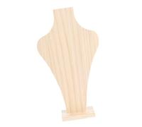 Soporte de madera simple y elegante con forma de maniquí para collares, soporte para joyas, estante para accesorios para uso minorista y doméstico, exhibición grande de collares