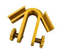 Soporte de manguera con abrazadera, Yellow | Soporte de pared para manual con canal en forma de U para riego de jardines, recargas de estanques, uso en