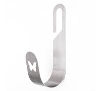 Soporte de manguera de acero inoxidable para exteriores, soporte de pared para mangueras de jardín, cables de extensión y almacenamiento de cables de alimentación (mariposa)