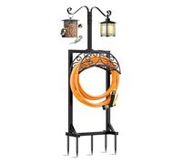 Soporte de manguera de agua mejorado, tubo de agua intercambiable para césped delantero y cama de plantas, soporte resistente para jardín, patio, jardín