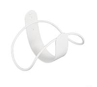 Soporte de manguera de ahorro de espacio para jardín, diseño montado en la pared con construcción robusta de acero al carbono (blanco)