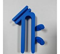 Soporte de manguera de cubo, montaje de clip de tubería de agua, tanque de borde de jardín, accesorio de pescado, gancho de almacenamiento, abrazadera de plástico resistente (azul)