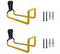 Soporte de manguera para exteriores, 2 piezas para valla y revestimiento de casa con base de montaje fuerte y agarre antideslizante para cables de agua y alimentación (amarillo)