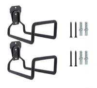 Soporte de manguera para exteriores, 2 piezas para valla y revestimiento de casa con base de montaje fuerte y agarre antideslizante para cables de agua y alimentación (negro)