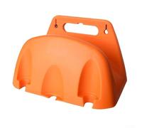 Soporte de manguera resistente montado en la pared para jardín y garaje, colgador de manguera de plástico que soporta mangueras de agua, cables de extensión y mangueras de compresor de aire (rojo)