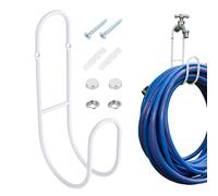 Soporte de manguera, soporte de pared de metal, estante de tubería de agua, accesorio organizador de almacenamiento, equipo de hardware de utilidad, diseño de reforzado para cable de alimentación