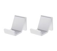 Soporte de manija para juegos, estante de almacenamiento sin perforaciones para accesorios de Switch, blanco