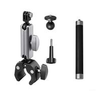 Soporte de manillar de aluminio para Insta360 ONE X3 P y para Dji Action 3 4 5 con rango de abrazadera ajustable de 20 mm a 50 mm (B)