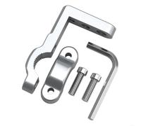 Soporte de manillar de aluminio T21E para motocicleta, rendimiento estable, para focos y dispositivos de mapas. Soporte para seña de giro para(Silver)