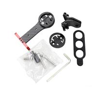 Soporte de manillar de bicicleta para Garmin/Bryton con soporte de fibra de carbono y clip de luz (rojo)