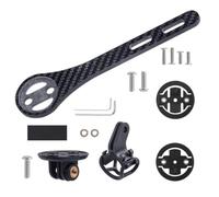 Soporte de manillar integrado de carbono para Garmin iGPSPORT y Blackbird, así como cámaras y lámparas, 3K brillante, ultraligero, 23,2 g, soporte multifuncional