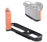 Soporte de mano en forma de L con agarre lateral de madera real para cámara Leica Q3/Q3 43/Q3 Monocrom/Q2, placa de liberación rápida Arca-Swiss, acceso completo a la batería y puertos, aluminio CNC