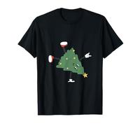 Soporte de Mano para árbol de Navidad. Diseño Divertido de Navidad Camiseta