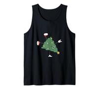 Soporte de Mano para árbol de Navidad. Diseño Divertido de Navidad Camiseta sin Mangas