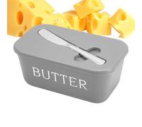 Soporte de mantequilla, Airtight Cheese Keeper, 16,5 x 3,82 x 2,91 cm, cortador de corte integrado, diseño de tapa de bloqueo transparente, contenedor compacto de seguridad para alimentos para el
