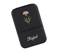 Soporte de maquillaje portátil de poliuretano con espejo ajustable plegable de mano rectangular para una aplicación precisa de belleza, maquillaje plegable con soporte ajustable, Black, Talla única