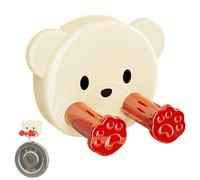 Soporte de maquinilla de afeitar para pared de ducha, gancho para cepillo de dientes - Percha de cepillo de dientes de oso de dibujos animados,Organizador de cables, soporte luffa, pequeños ganchos