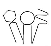 Soporte de marco de escalada hecho de metal con corona de hierro, diseñado para plantas de jardín como vides y flores para crecer en posición vertical al aire libre (negro)