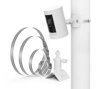 Soporte de mástil universal, compatible con cámaras Eufycam 2/2C/2C Pro/3/3C/S330/S300, Arlo Pro 5S/4/3/2/Ultra/Essential XL, Ring/Google Nest/Wyze de 1/4", orientable 360°, diámetro de 5 a 20 cm, sin