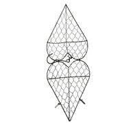 Soporte de material de nidos con forma de corazón para pájaros, recargable, de hierro, con forma de corazón, para anidar colibríes, para criar, posar, esconderse, mantener, herramienta de jardín