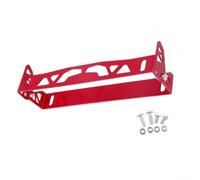 Soporte de matrícula ajustable de aleación de aluminio, marco de montaje frontal, instalación multiángulo, compatible con rejilla de parachoques personalizada, decoración exterior del coche (rojo)