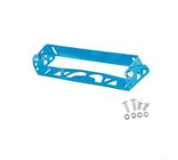 Soporte de matrícula ajustable de aleación de aluminio, marco de montaje frontal, instalación multiángulo, compatible con rejilla de parachoques personalizada, decoración exterior del coche (azul)