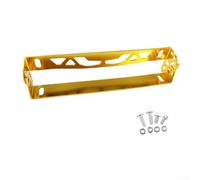 Soporte de matrícula ajustable de aleación de aluminio, marco de montaje frontal, instalación multiángulo, compatible con rejilla de parachoques personalizada, decoración exterior del coche (dorado)