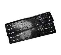 Soporte de matrícula Ajustable Marco para matrícula de Coche, 2 Piezas, Estilo Carbono, Color Negro, Accesorio Impermeable, con Soporte para Placa de matrícula. Portamatriculas(Black)