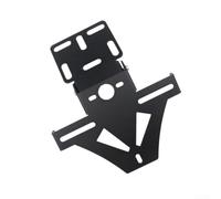 Soporte de matrícula de motocicleta ajustable negro plegable cola Tidy metal 2 en 1 para Honda para Suzuki resistente a las vibraciones fácil montaje adecuado para muchos modelos robusto resistente a