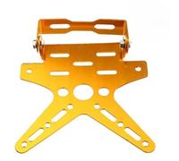 Soporte de matrícula de Motocicleta, Soporte de Montaje Ajustable de Aluminio Universal, Cubierta de Placa de número de Registro, Piezas de Motocicleta Soportes de matrículas para Moto(Yellow)