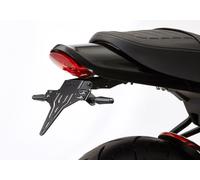 Soporte de matrícula PROTECH acero inoxidable con recubrimiento en polvo negro, negro