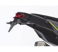 Soporte de matrícula PROTECH acero inoxidable con recubrimiento en polvo negro, negro