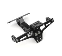 Soporte De Matrícula Trasera Ajustable Universal para Motocicleta para Ninja 400 Z900 Z1000 con Luz Soportes de matrículas para Moto(Black)