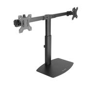 TOOQ DB1727TN-B - Soporte de Mesa Giratorio, inclinable para 2 Pantallas de 17" a 27", 6 kg Peso por Brazo, Color Negro