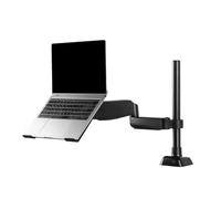 Soporte de Mesa con Abrazadera combinada Monitor, Escritorio Giratorio 2 en 1 Doble Pantalla, Brazo robótico telescópico(Height Hover)