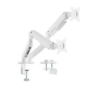 AISENS - DT32TSR-439 - Soporte DE Mesa Eco CONTRAPESO Giratorio E INCLINABLE para Monitor/TV 9KG (3 PIVOTES, 2 Brazos) DE 17-32, Blanco
