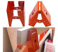 Soporte de mesa de carpintería sintonizable Conector de clip de fijación - Soporte de refuerzo de acero laminado en frío con dientes antideslizantes 150 x 92 x 40 mm, ángulo de apertura máximo de 25°