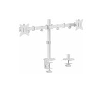 Soporte de mesa doble para monitor - EQUIP - 650167 - 17-32 pulgadas - Blanco - Altura ajustable - VESA 100x100