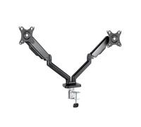 Soporte de Mesa Doble Tooq con Resorte 17" a 32" Negro Max 9Kg para Brazo