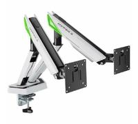 Soporte de Mesa Gaming AISENS DT38TSR-345 Giratorio Inclinable Acero Aluminio hasta 2x38" 16kg/Brazo