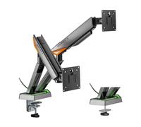 Soporte de Mesa Gaming Aisens DT38TSRRGB-349 RGB Giratorio Inclinable 17-38? 16kg