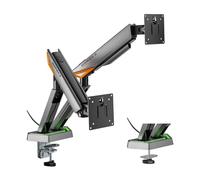 Soporte de Mesa Gaming Aisens DT38TSRRGB-349 RGB Giratorio Inclinable 17-38? 16kg