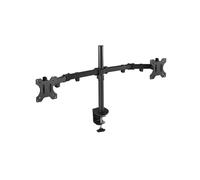 Soporte de Mesa para 2 Monitores TooQ DB1232TN-B/ Giratorio/ Inclinable/ hasta 8kg