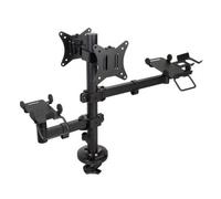 Soporte de Mesa para 2 Monitores, TPV, Impresora, Términal y Lector TooQ TQPM0002/ Giratorio/ Inclin