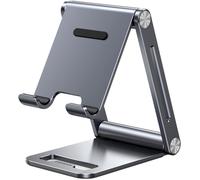 UGREEN Soporte Móvil Mesa, Suporte Teléfono Plegable Multiángulo, Stand Escritorio de Aluminio Compatible con iPhone 14 Pro MAX /14, Galaxy S22, Xiaomi Redmi Note 11 Pro/10 Plata